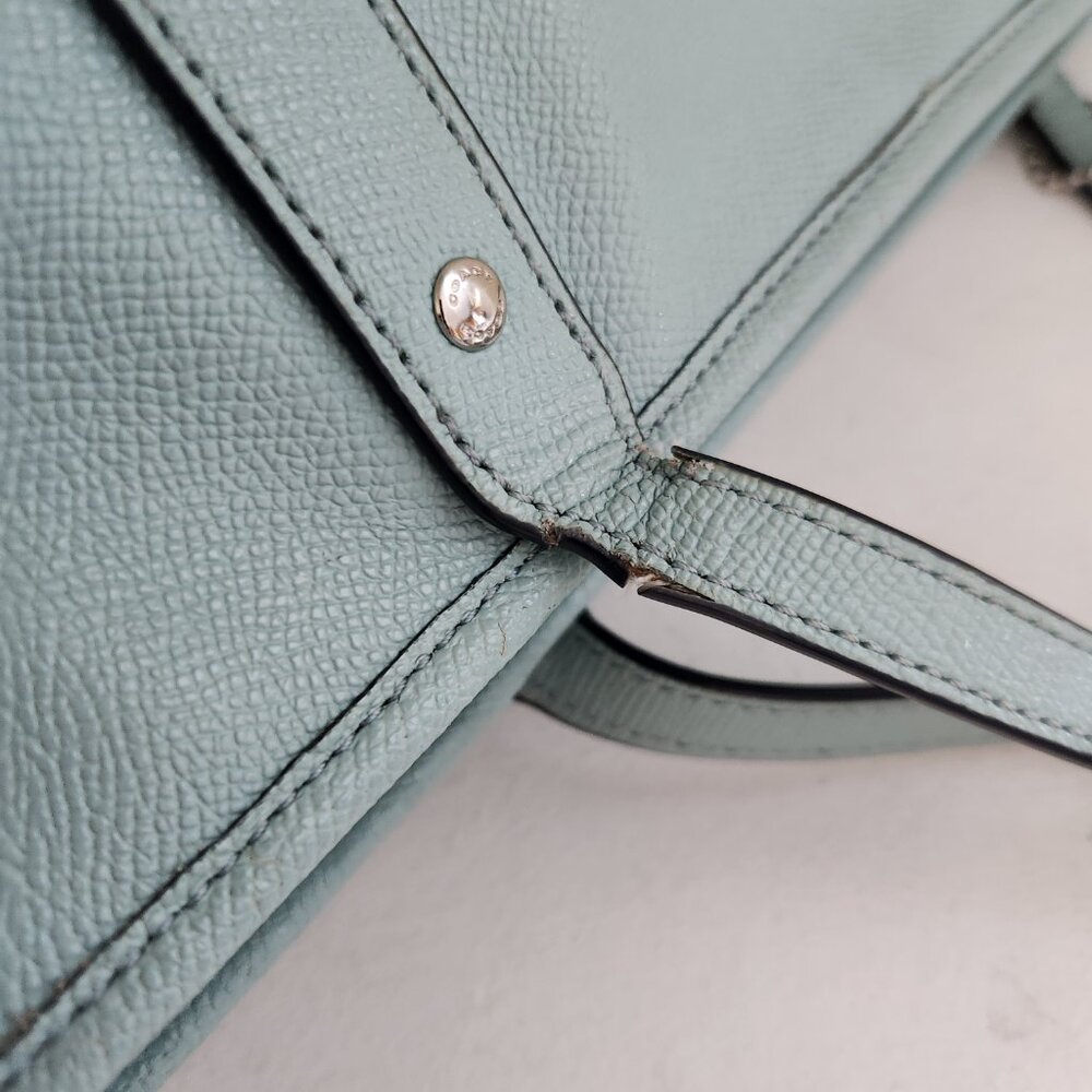 Coach City Zip Top Sky Blue Tote Bag (Damaged) - Picture 13 of 16